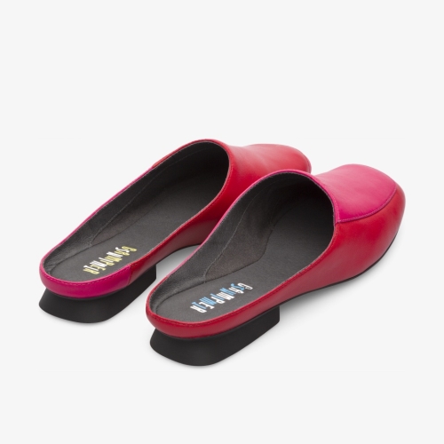 Camper Twins Womens Flat Shoes US-05812 Rose Black Friday Sale